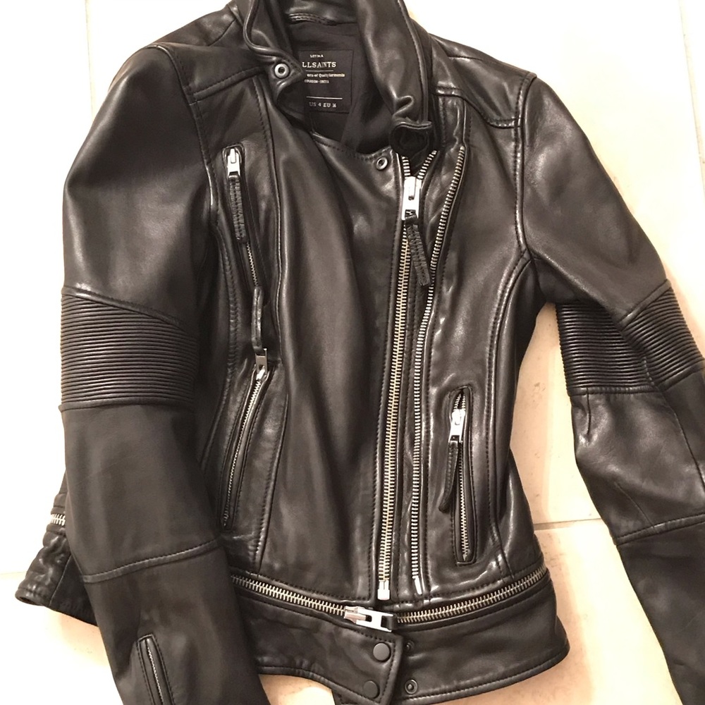 Allsaints Spitalfields leather jacket